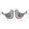 13" Gray Stone Country Bird Garden Sculpture Set